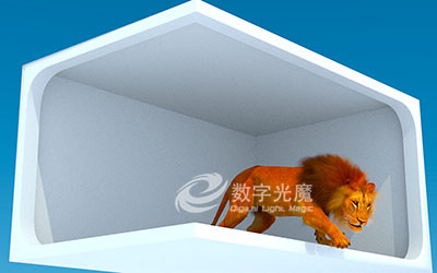 春熙路裸眼3d是哪家公司 裸眼3d素材制作  裸眼狮子 宇宙飞船